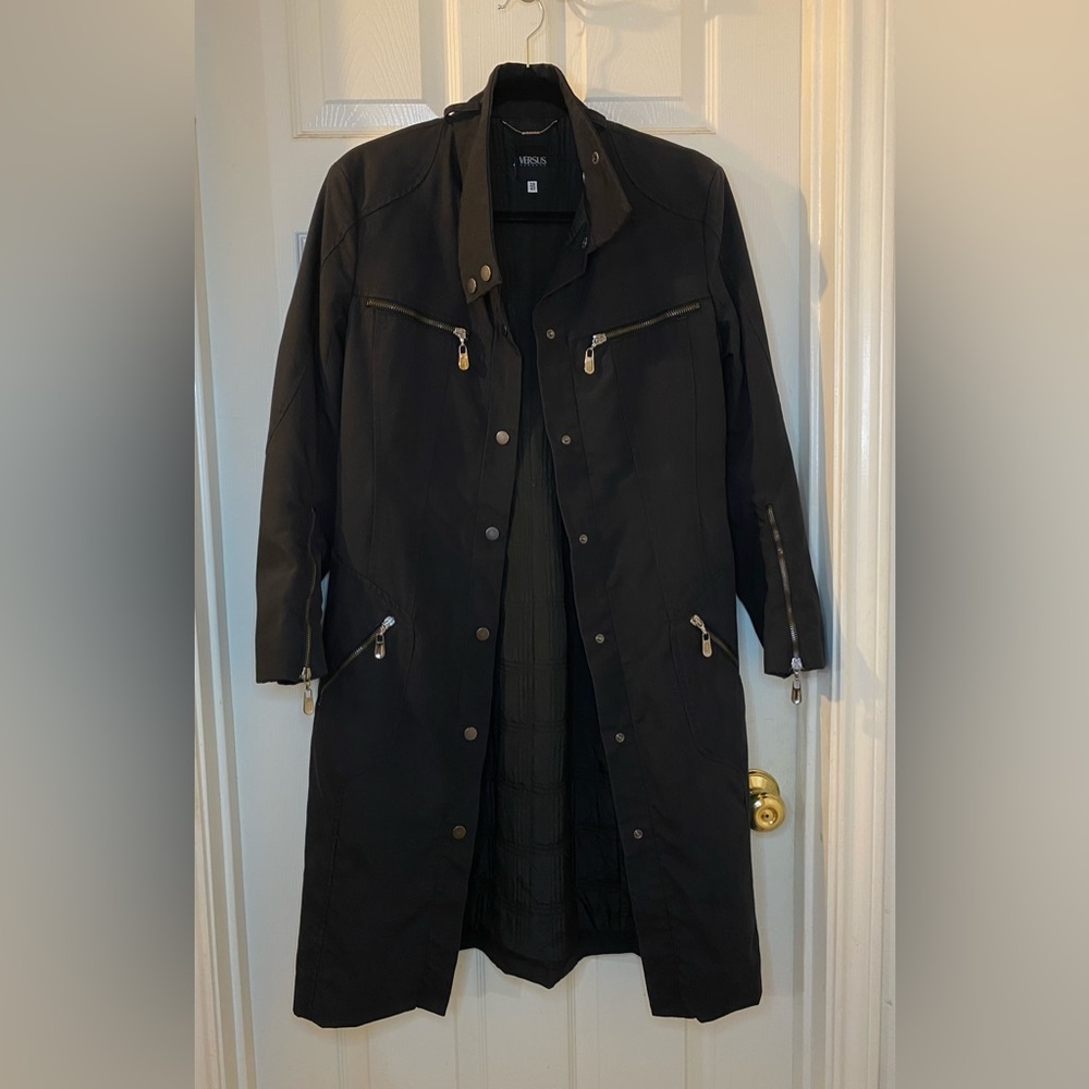 Versus Versace Cappotto Black Jacket Sz 28/42